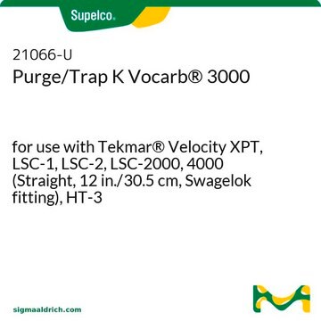 Purge/Trap K Vocarb&#174; 3000 for use with Tekmar&#174; Velocity XPT, LSC-1, LSC-2, LSC-2000, 4000 (Straight, 12 in./30.5 cm, Swagelok fitting), HT-3