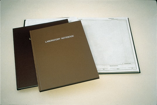 Nalgene&#174; laboratory notebooks standard paper pages, lined (5 mm spacing)