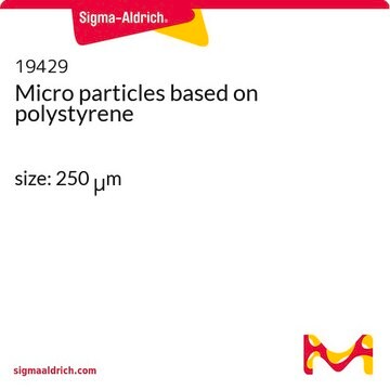 Micro particles based on polystyrene size: 250 &#956;m