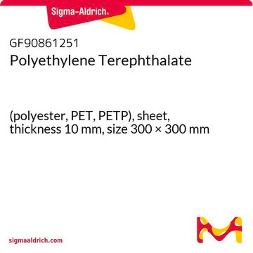 Polyethylene Terephthalate (polyester, PET, PETP), sheet, thickness 10&#160;mm, size 300 × 300&#160;mm