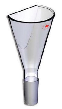 Ace powder funnel with flat side top diam. 75&#160;mm, joint: ST/NS 24/40