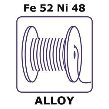 Iron-Nickel alloy, Fe52Ni48 20m wire, 0.5mm diameter, annealed