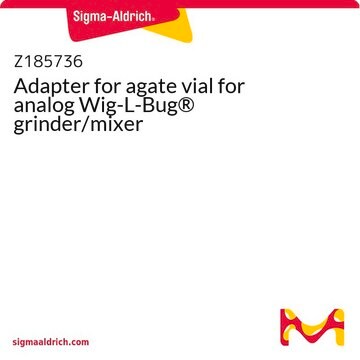 Adapter for agate vial for analog Wig-L-Bug&#174; grinder/mixer