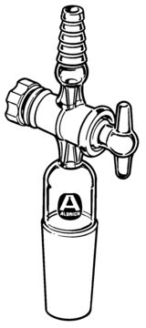 Stopcock Adapter straight PTFE stopcock, joint: ST/NS 29/32