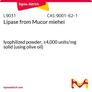 Lipase from Mucor miehei lyophilized powder, &#8805;4,000&#160;units/mg solid (using olive oil)