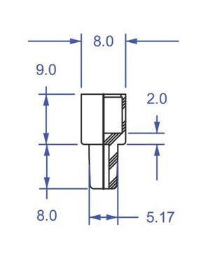 Precision Seal&#174;ラバーセプタム white, 8 mm O.D. glass tubing