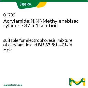 Acrylamide:N,N&#8242;-Methylenebisacrylamide 37.5:1 solution suitable for electrophoresis, mixture of acrylamide and BIS 37.5:1, 40% in H2O