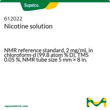 Nicotine solution NMR reference standard, 2&#160;mg/mL in chloroform-d (99.8 atom % D), TMS 0.05&#160;%, NMR tube size 5&#160;mm × 8&#160;in.