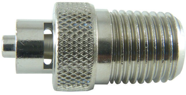 1-way threaded end adapter (NPT) MLL to 1/4-18 (NPT) thread (plated brass)