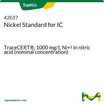 Nickel Standard for IC TraceCERT&#174;, 1000&#160;mg/L Ni+2 in nitric acid (nominal concentration)