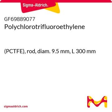 Polychlorotrifluoroethylene (PCTFE), rod, diam. 9.5&#160;mm, L 300&#160;mm