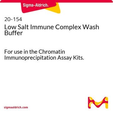 Low Salt Immune Complex Wash Buffer For use in the Chromatin Immunoprecipitation Assay Kits.