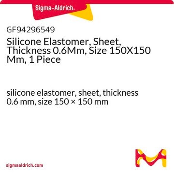 Silicone Elastomer, Sheet, Thickness 0.6Mm, Size 150X150 Mm, 1 Piece silicone elastomer, sheet, thickness 0.6&#160;mm, size 150 × 150&#160;mm