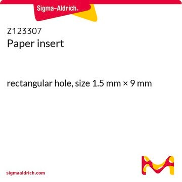 Paper insert rectangular hole, size 1.5&#160;mm × 9&#160;mm