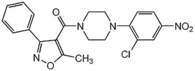 Nucleozin A cell-permeable isoxazolylpiperazine compound that is shown to inhibit influenza A H1N1 (A/WSN/33 strain), H3N2 (clinical isolate), and H5N1 (A/Vietnam/1194/04) replication in MDCK cells.