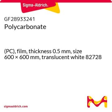 Polycarbonate (PC), film, thickness 0.5&#160;mm, size 600 × 600&#160;mm, translucent white 82728