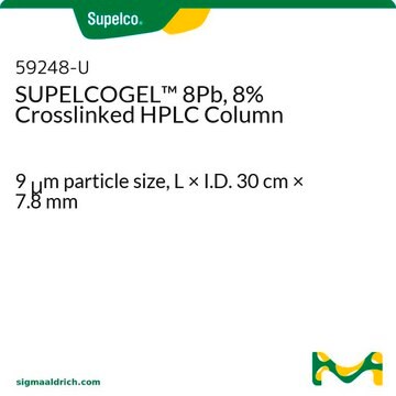 SUPELCOGEL&#8482; 8Pb, 8% Crosslinked HPLC Column 9&#160;&#956;m particle size, L × I.D. 30&#160;cm × 7.8&#160;mm