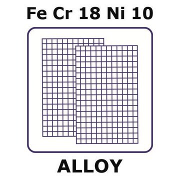 Stainless steel - AISI 304 mesh, Fe/Cr18%/Ni 10%, nominal aperture 0.54&#160;mm, size 300 × 300&#160;mm, thickness 0.6&#160;mm