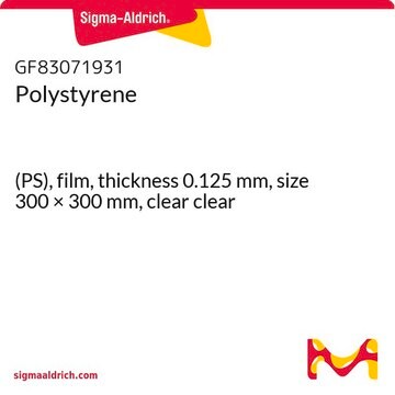 Polystyrene (PS), film, thickness 0.125&#160;mm, size 300 × 300&#160;mm, clear clear