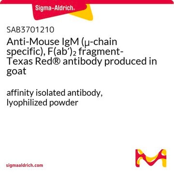 Anti-Mouse IgM (&#956;-chain specific), F(ab&#8242;)2 fragment-Texas Red&#174; antibody produced in goat affinity isolated antibody, lyophilized powder