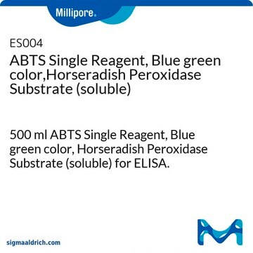 ABTS Single Reagent, Blue green color,Horseradish Peroxidase Substrate (soluble) 500 ml ABTS Single Reagent, Blue green color, Horseradish Peroxidase Substrate (soluble) for ELISA.