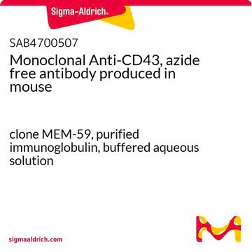 Monoclonal Anti-CD43, azide free antibody produced in mouse clone MEM-59, purified immunoglobulin, buffered aqueous solution