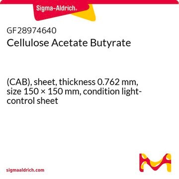 Cellulose Acetate Butyrate (CAB), sheet, thickness 0.762&#160;mm, size 150 × 150&#160;mm, condition light-control sheet