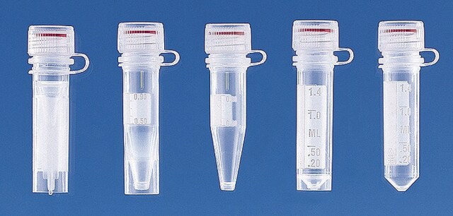 BRAND&#174; PP microtube, attached screw cap with silicone seal capacity 2.0&#160;mL, graduations, up to 1.4 mL, round bottom