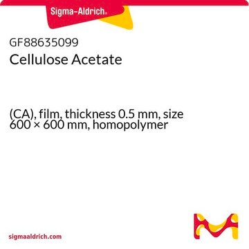 Cellulose Acetate (CA), film, thickness 0.5&#160;mm, size 600 × 600&#160;mm, homopolymer