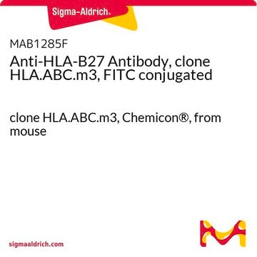 Anti-HLA-B27,Cln HLA-ABC-m3 FITC (mouse monoclonal) clone HLA.ABC-m3, Chemicon&#174;, from mouse