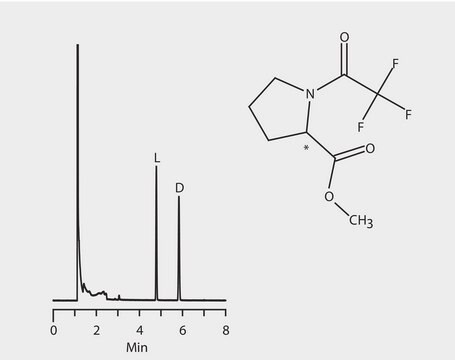 GC Analysis of Proline Methyl Ester Enantiomers (N-Trifluoroacetyl Derivatives) on Astec&#174; CHIRALDEX&#8482; G-TA suitable for GC