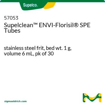 Supelclean&#8482; ENVI-Florisil&#174; SPE Tubes stainless steel frit, bed wt. 1&#160;g, volume 6&#160;mL, pk of 30