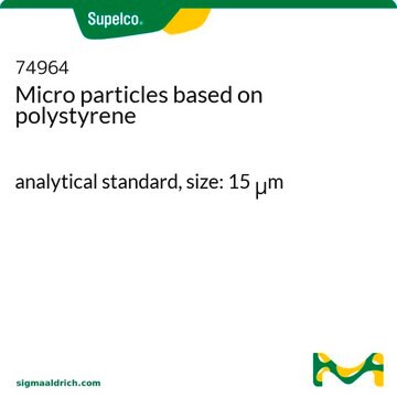 Micro particles based on polystyrene analytical standard, size: 15 &#956;m