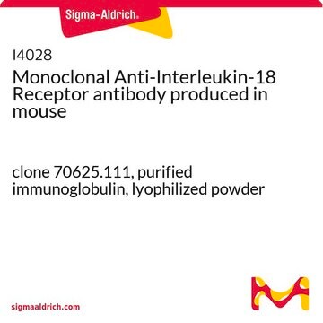 Monoclonal Anti-Interleukin-18 Receptor antibody produced in mouse clone 70625.111, purified immunoglobulin, lyophilized powder