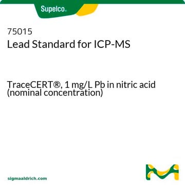 Lead Standard for ICP-MS TraceCERT&#174;, 1&#160;mg/L Pb in nitric acid (nominal concentration)