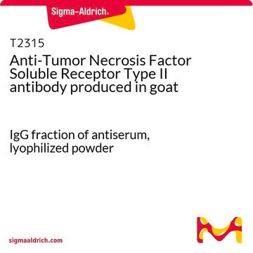 Anti-Tumor Necrosis Factor Soluble Receptor Type II antibody produced in goat IgG fraction of antiserum, lyophilized powder