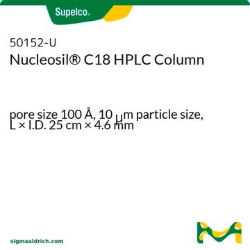 Nucleosil&#174; C18 HPLCカラム pore size 100&#160;Å, 10&#160;&#956;m particle size, L × I.D. 25&#160;cm × 4.6&#160;mm