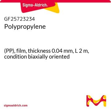 Polypropylene (PP), film, thickness 0.04&#160;mm, L 2&#160;m, condition biaxially oriented