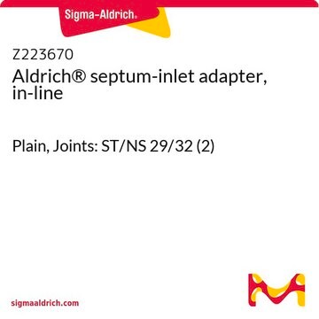 Aldrich&#174; septum-inlet adapter, in-line Plain, Joints: ST/NS 29/32 (2)