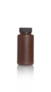 Azlon&nbsp;Polypropylene Wide Neck Round Bottles with Screw Cap round amber polypropylene bottle, capacity 500&#160;mL