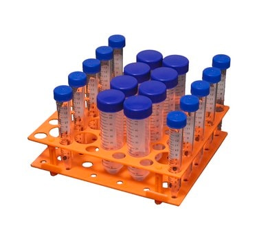 [MTC"] Bio Tube Rack to hold, 30 x 15 mL and 20 x 50 mL tubes, orange, pack of 5&#160;ea