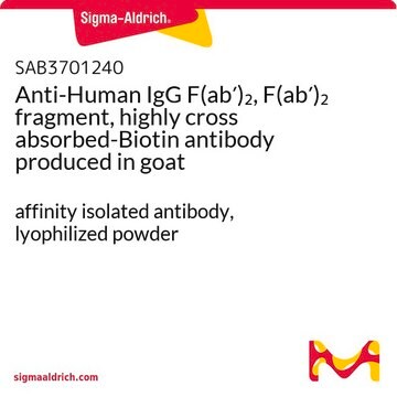 Anti-Human IgG F(ab&#8242;)2, F(ab&#8242;)2 fragment, highly cross absorbed-Biotin antibody produced in goat affinity isolated antibody, lyophilized powder