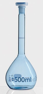 BRAND&#174; BLAUBRAND&#174; volumetric flask PUR-coated capacity 500 mL, joint: ST/NS 19/26