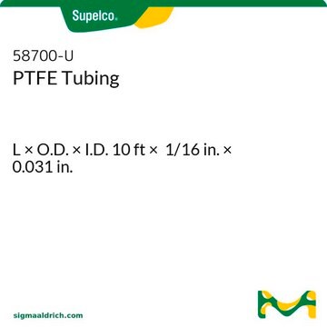 PTFE製チューブ L × O.D. × I.D. 10&#160;ft × 1/16&#160;in. × 0.031&#160;in.