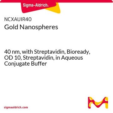 Gold Nanospheres 40&#160;nm, with Streptavidin, Bioready, OD 10, Streptavidin, in Aqueous Conjugate Buffer