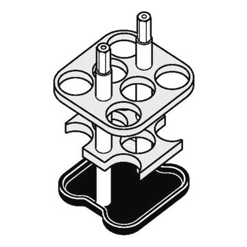 Eppendorf&#174; Adapter for 90 mL rectangular bucket for use with standard tubes Holds 15 mL tubes, pack of 2&#160;ea