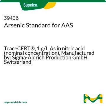 Arsenic Standard for AAS TraceCERT&#174;, 1&#160;g/L As in nitric acid (nominal concentration), Manufactured by: Sigma-Aldrich Production GmbH, Switzerland