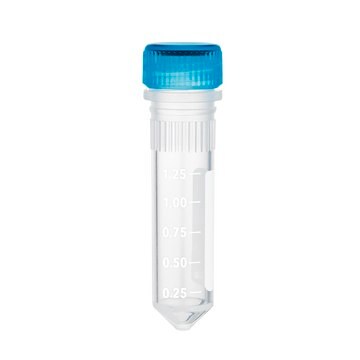 MTC&#8482; Bio ClearSeal&#8482; Graduated Screw Cap Microtubes capacity 2.0&#160;mL, sterile, cap, natural, conical bottom, pack of 1000&#160;ea (20 x bags 50 ea)