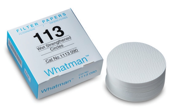 Whatman&#174; qualitative filter paper, Grade 113, creped circles, diam. 320&#160;mm, pack of 100