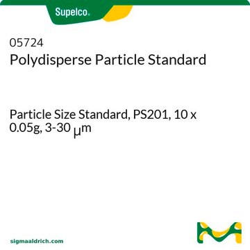 Polydisperse Particle Standard Particle Size Standard, PS201, 10 x 0.05g, 3-30&#160;&#956;m